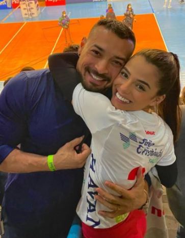 Keyla Alves with her ex-boyfriend bodybuilder Felipe Franco